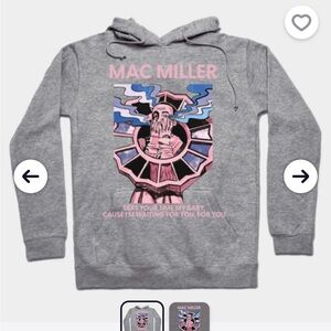 Gray Mac Miller Graphic Hoodie
